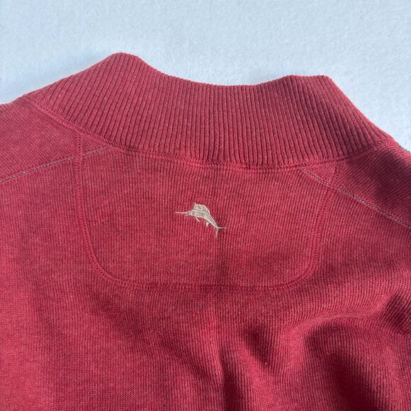 Tommy Bahama Flipshot Reversible Pullover Men 3XL Rust Red Half Zip Casual Prep - Picture 6 of 9